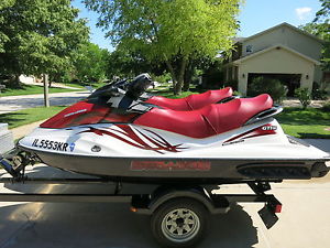 TWO 2008 SEA DOO JET SKIS AND TRAILER  MODEL GTI SE130