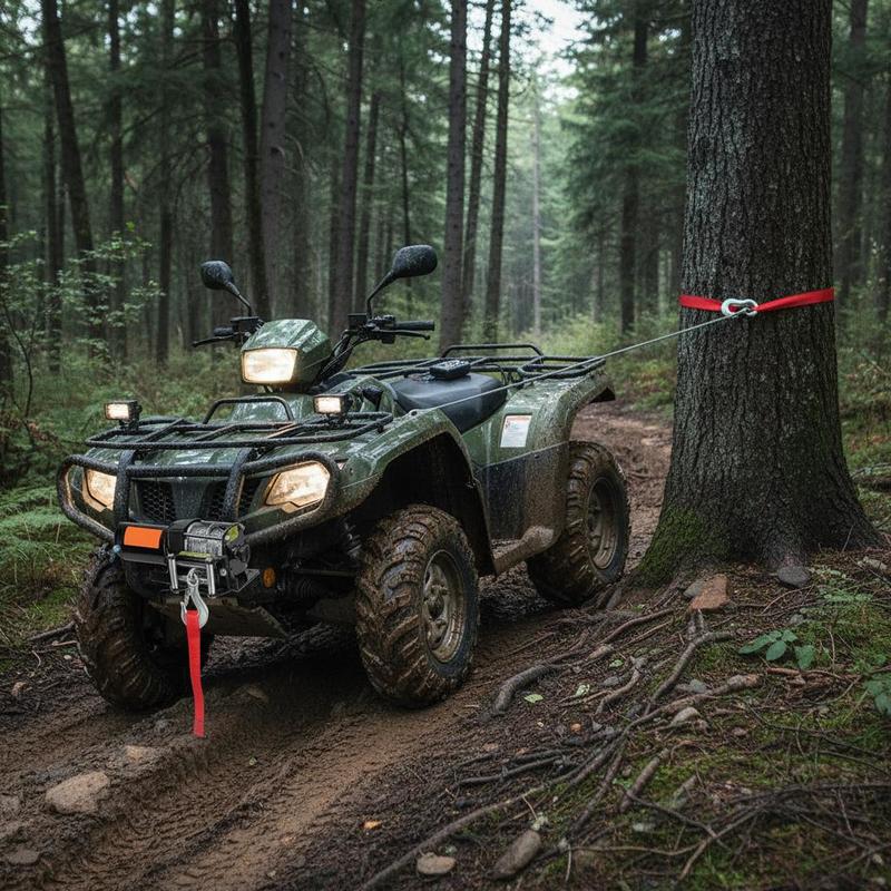 Electric winch, 4000 lb pulling capacity, 12V DC ATV/UTV winch with Φ3/16 in x 39 ft 7-strand steel cable pulley guide, wireless and wired remote control, IP55 waterproof for towing UTV ATVs - AliExpress 201355758 image 1