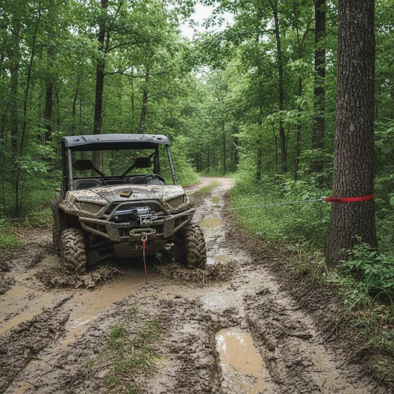 Electric winch, 4000 lb pulling capacity, 12V DC ATV/UTV winch with Φ3/16 in x 39 ft 7-strand steel cable pulley guide, wireless and wired remote control, IP55 waterproof for towing UTV ATVs - AliExpress 201355758 image 1