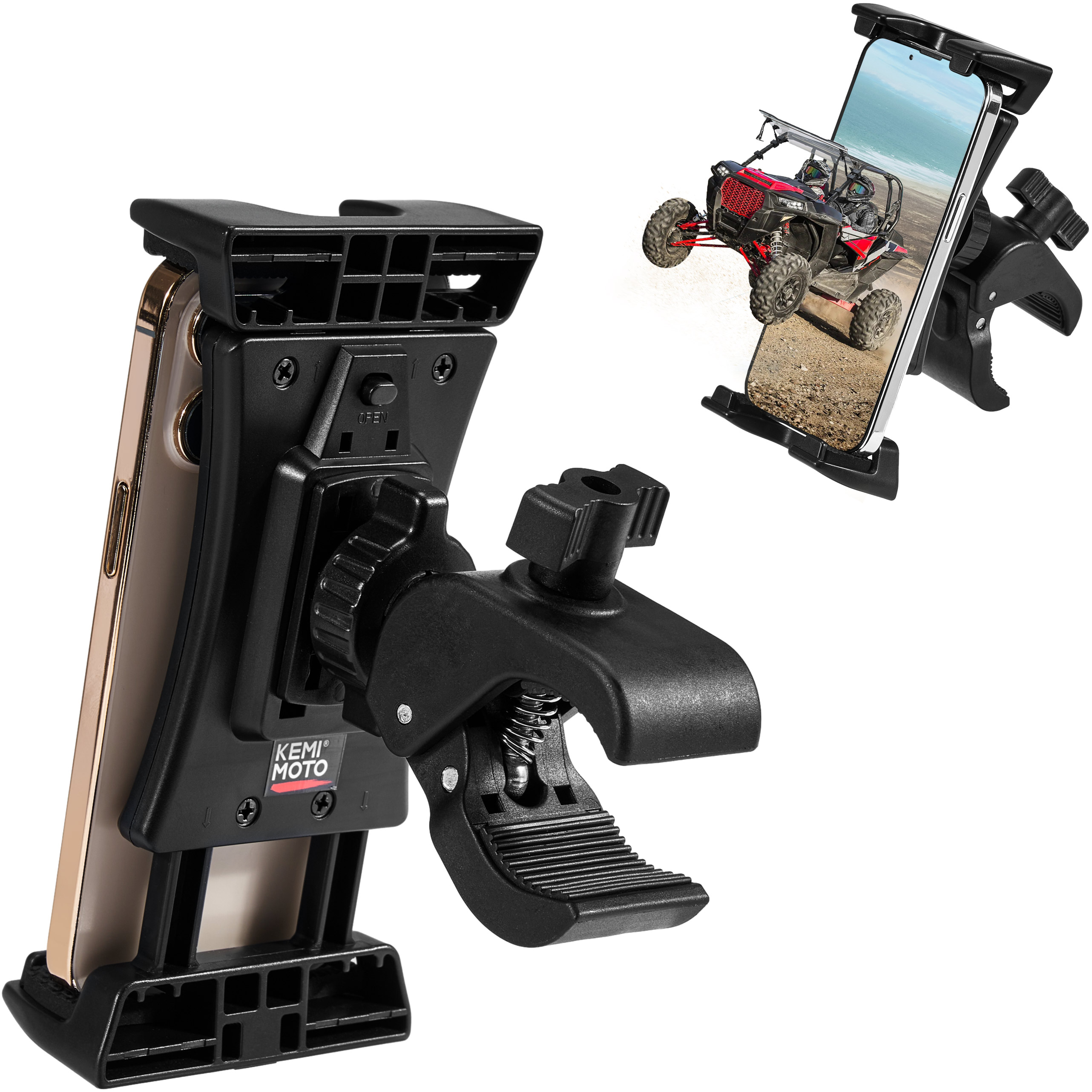 KEMIMOTO UTV ATV Phone Mount Holder Compatible with Can-Am Maverick X3 Outlander Polaris RZR Sportsman Kawasaki Talon Viking - AliExpress 201355758 image 1
